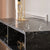 Lana Console Side Table Black Marble Look with Gold Frame