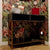 Lana Console Side Table Black Marble Look with Gold Frame