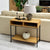 Lana Console Side Table Oak Look with Black Frame