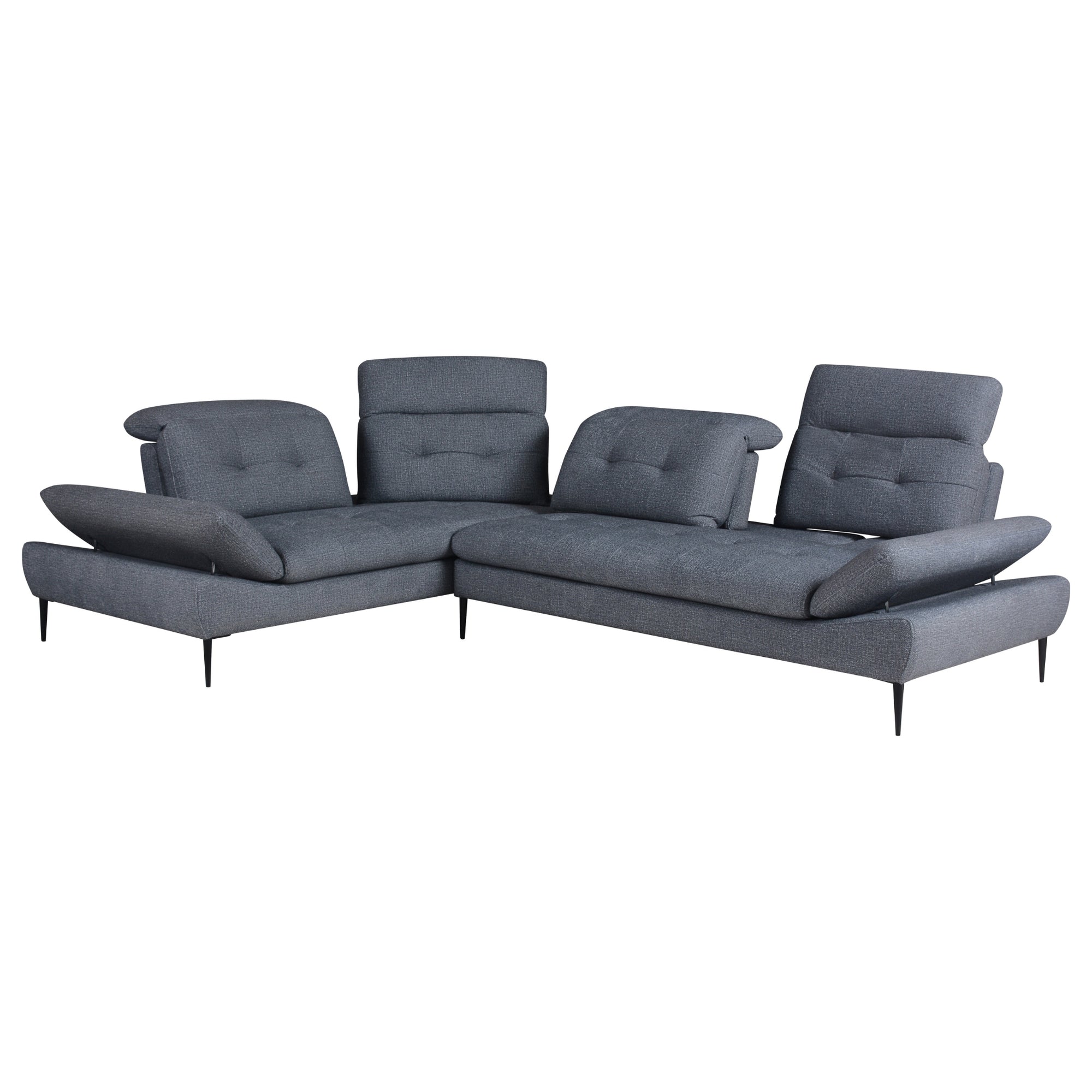 Selina Sectional Corner Sofa – 5-Seater, Adjustable, Modern Design (Pebble Grey or Latte)