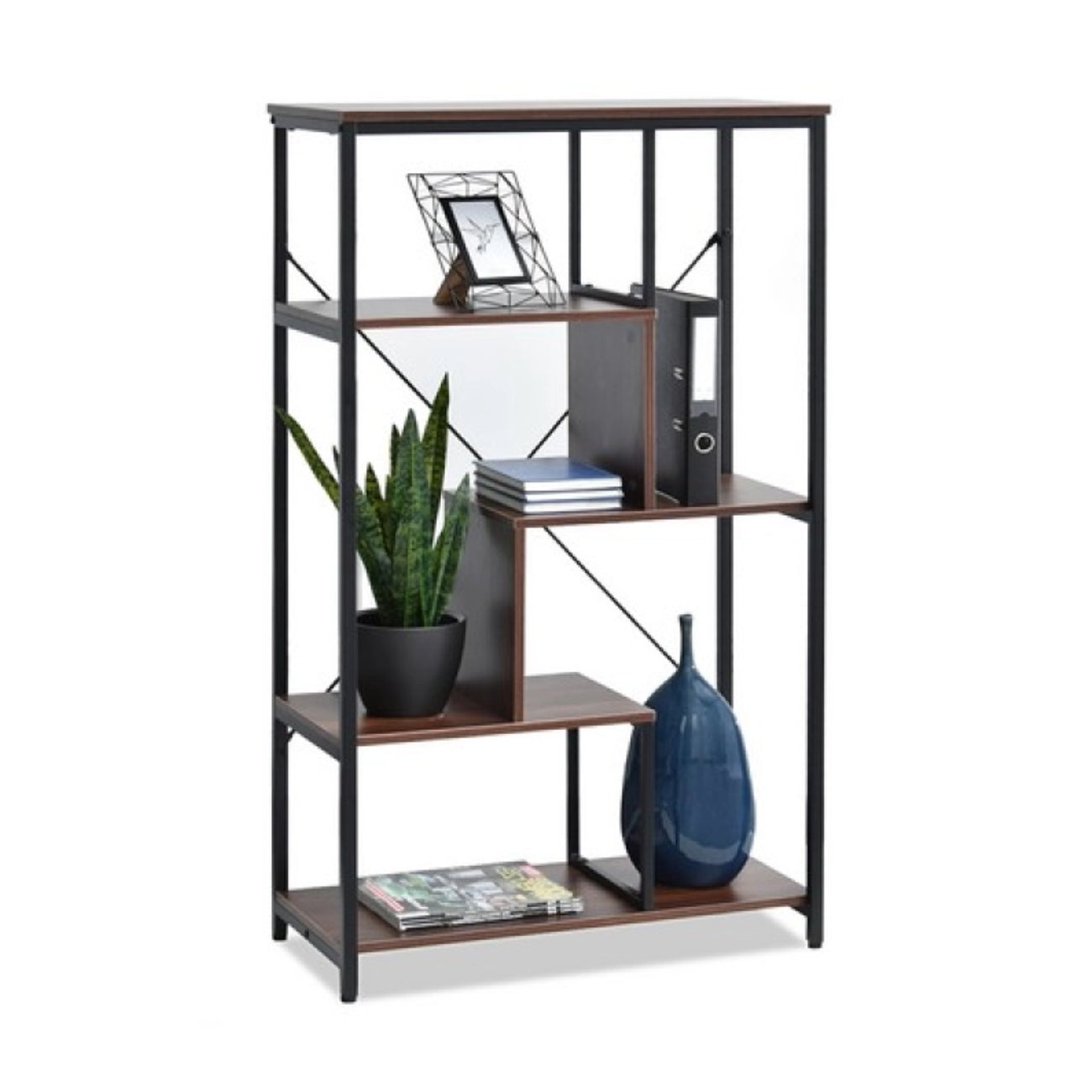 Lisbon Storage Bookcase, Walnut