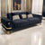 Lucca 7 Seater Sofa Set with Gold Trim Base