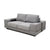 Vela 3 Piece Grey Sofa Set with Satin Grey Trims