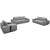 Vela 3 Piece Grey Sofa Set with Satin Grey Trims