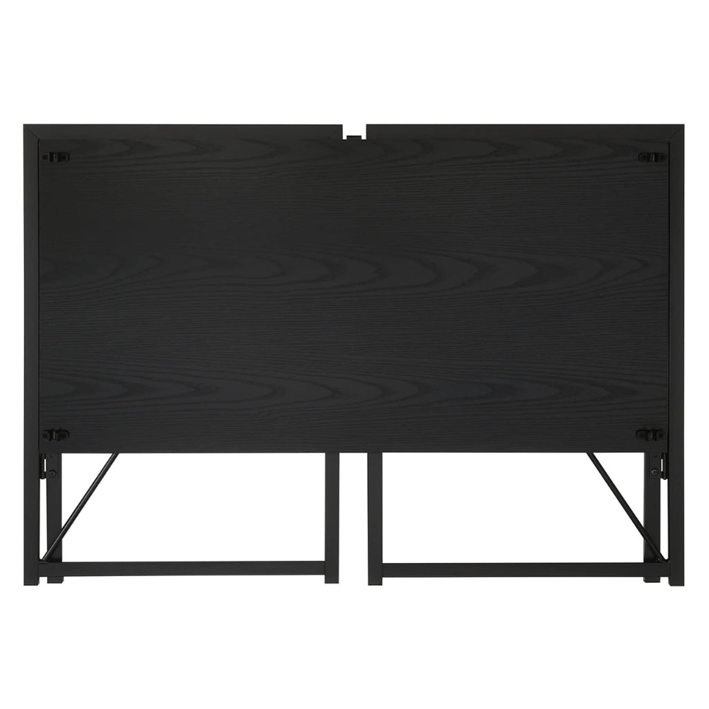 harper no assembly black desk folded