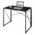 harper no assembly black desk with woodgrain table top and laptop on it