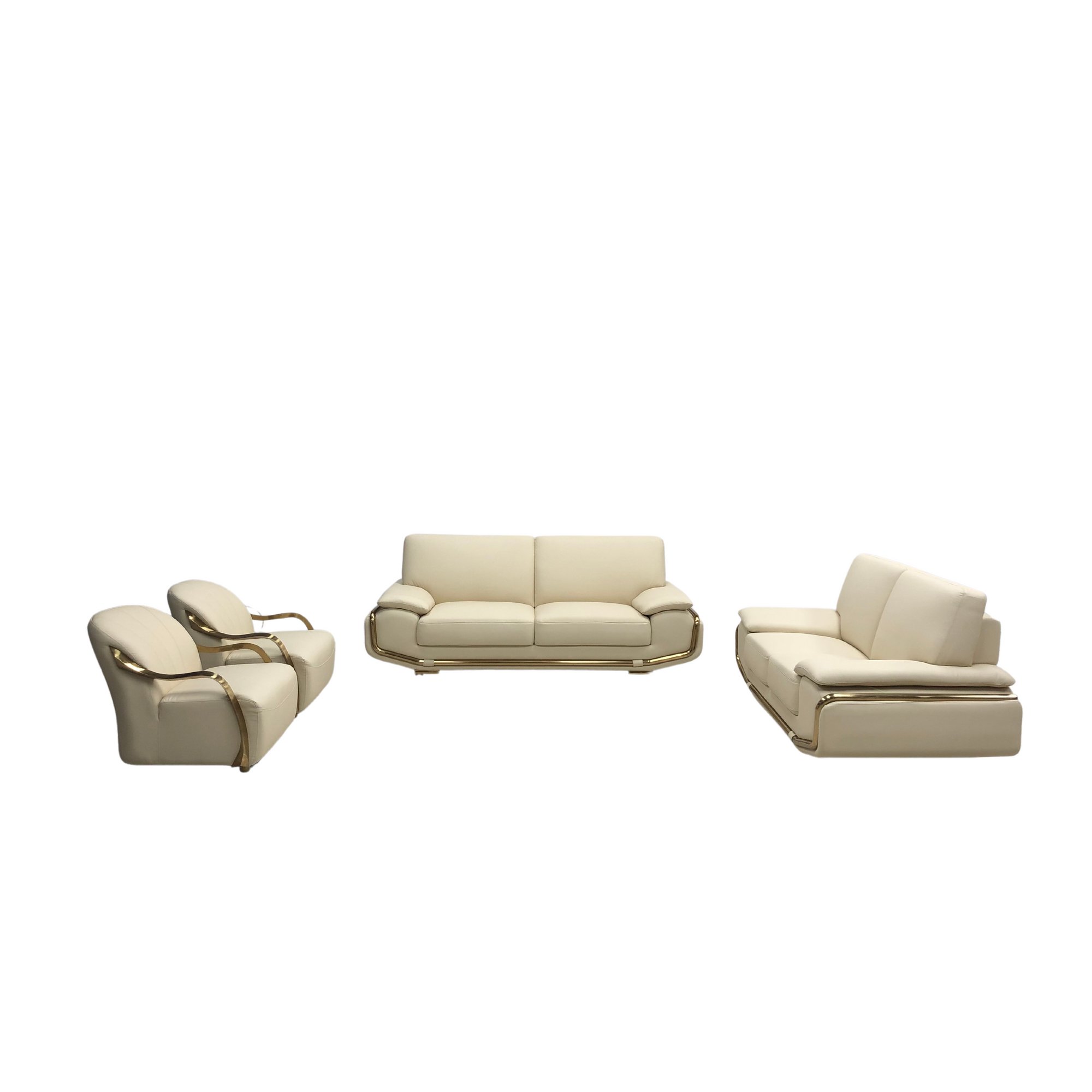 Hilton Leather Uppers 4 Piece Sofa Set